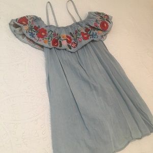 TOPSHOP floral embroidered summer dress